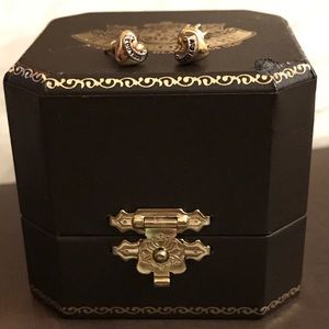 Juicy Couture two tone gold/silver heart earrings